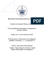 Ficha de Lectura: "Introducción A La Investigación Cualitativa" de Álvarez, J. L. & Jurguenson, G.