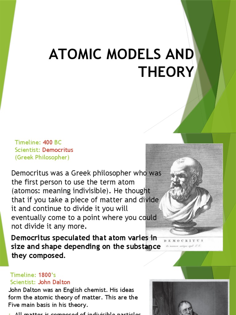 Evolution of Atomic Models Explained | PDF | Atoms | Electron