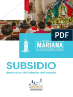 Subsidio Peregrinación Mariana 22 - Decanatos Del Interior