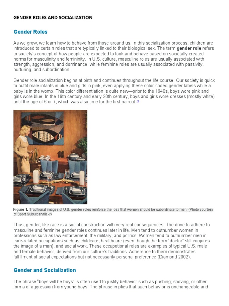 Gender Roles and Socialization | PDF | Gender Studies | Gender