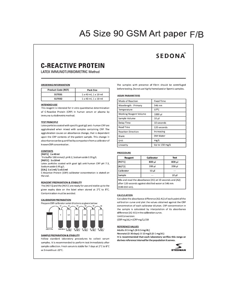Siemens Crp Package Insert | 06878007rg hCG Insert – RCCE