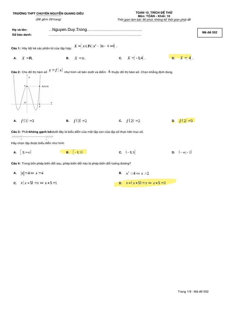 Toan 10 | PDF