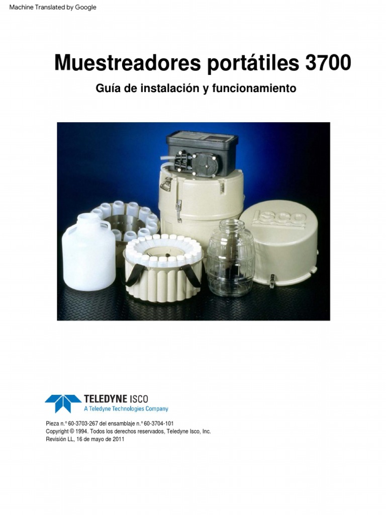 ISCO 3700 Manual | PDF