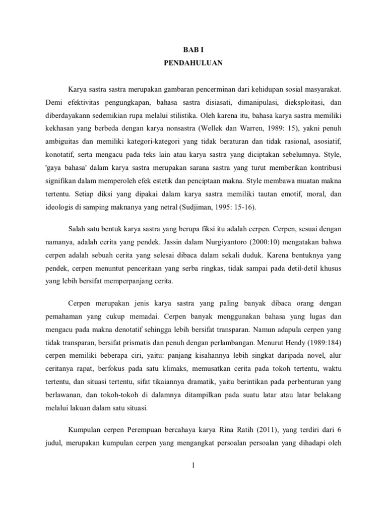 Contoh Karya Sastra Cerpen Mosaicone