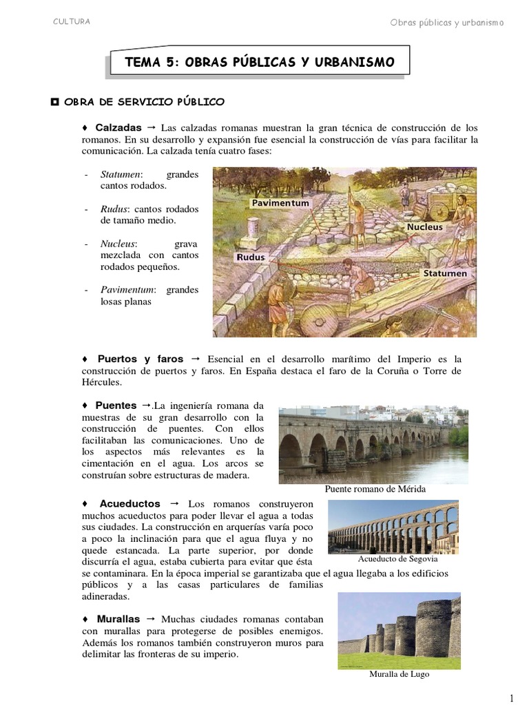 Obras Públicas y Urbanismo | PDF | imperio Romano | Diseño arquitectonico