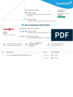 E-Ticket: Departure Flight Monday, 14 November 2022