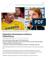 Sebastian Samuelsson Kritiserar Friidrottarna - SVT Sport