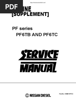 Nissan Engine PF-series (PF6TB and PF6TC) Service Manual