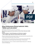 Elias Petterssons Första Hattrick I NHL: "Alltid Varit Min Dröm" - SVT Sport