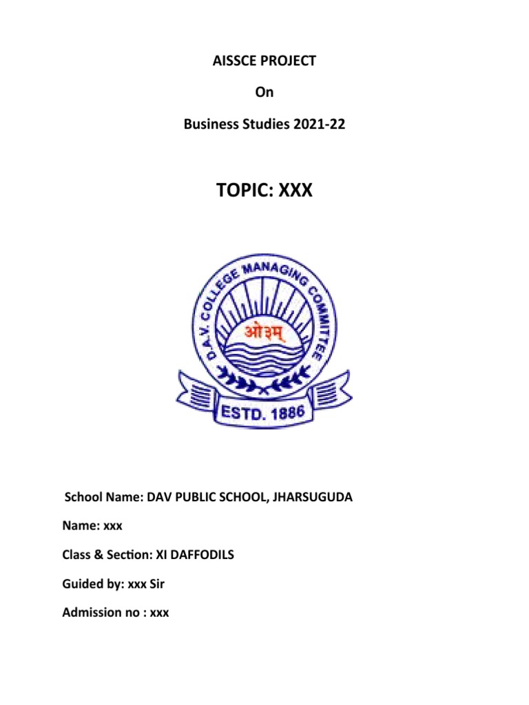 AISSCE PROJECT Name Plate PDF