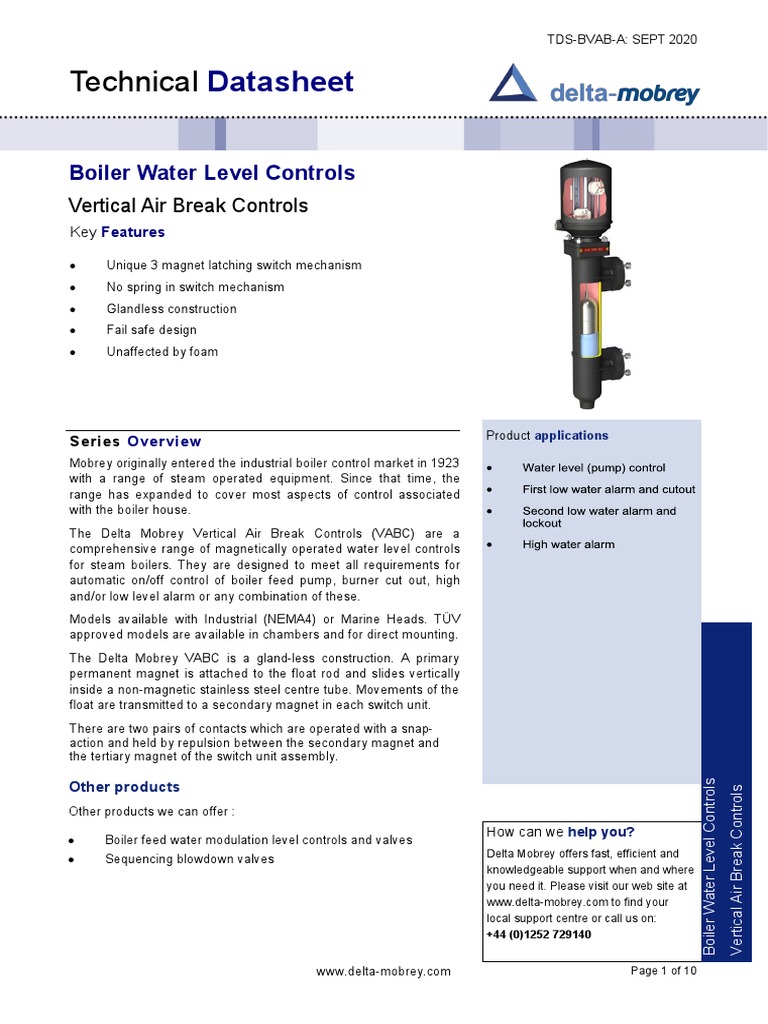 Boiler Water Level Control Solutions | PDF | Switch | Buoyancy