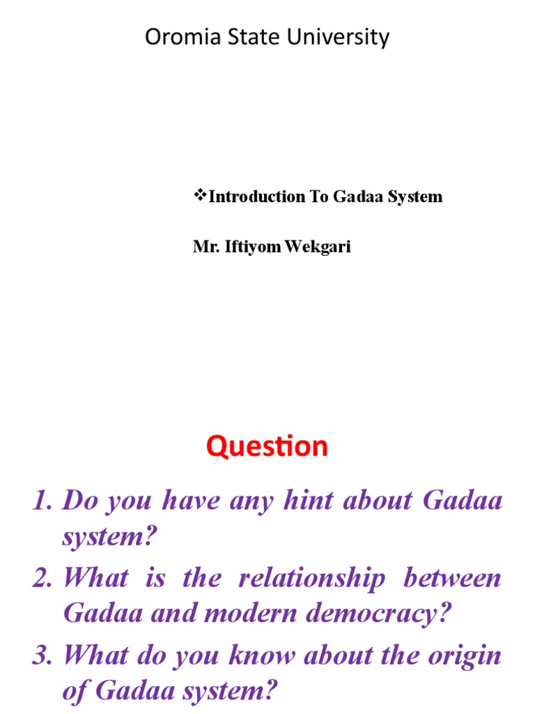 Gadaa | PDF
