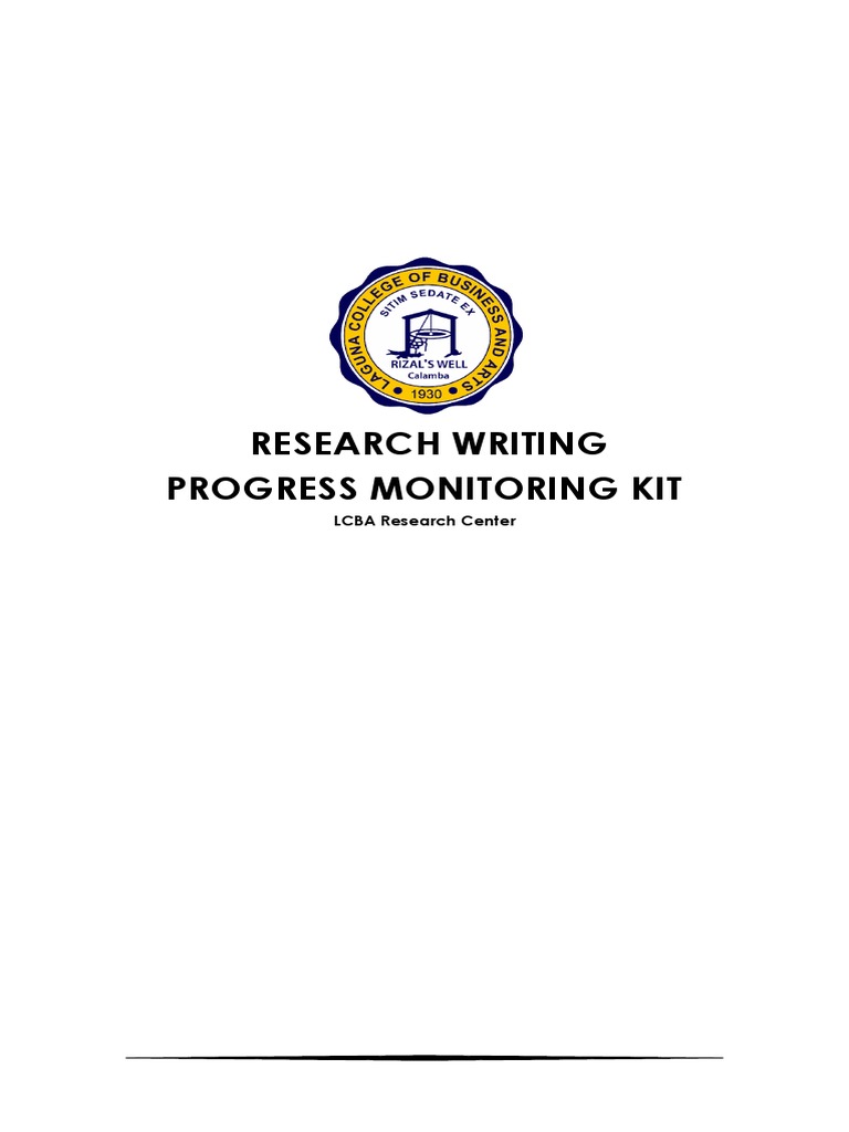 LCBA Research Writing Progress Kit | PDF | School Counselor | Cognitive ...