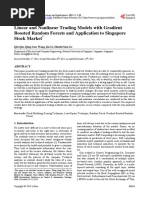 Linear and Nonlinear Trading Models With Gradient Boosted Random Forests and Application To Singapore Stock Market