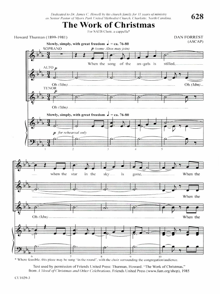 Dan Forrest - The Work of Christmas | PDF