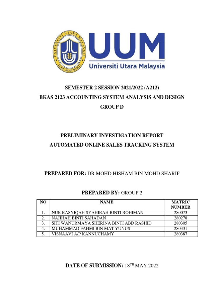 Automated Sales Tracking System Report | PDF | Feasibility Study ...