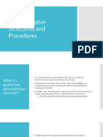 Administrative Structures and Procedures
