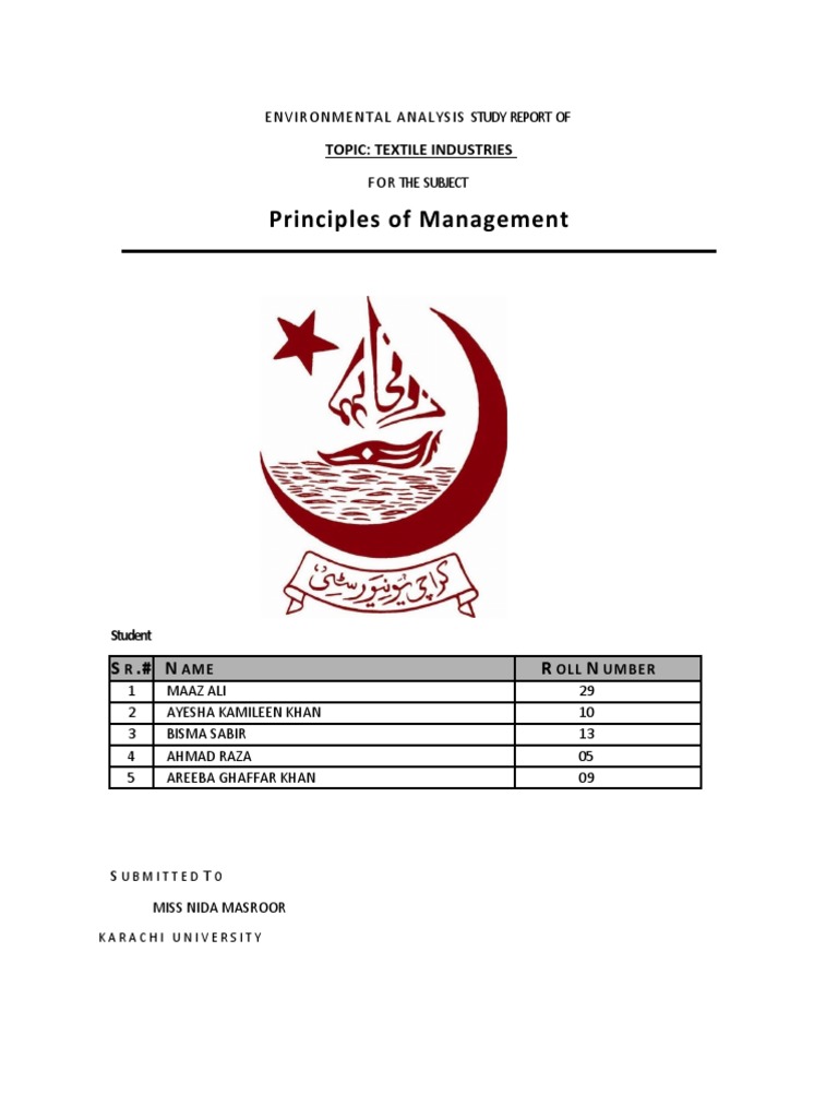 Management Assignment Textile Sector Final | PDF