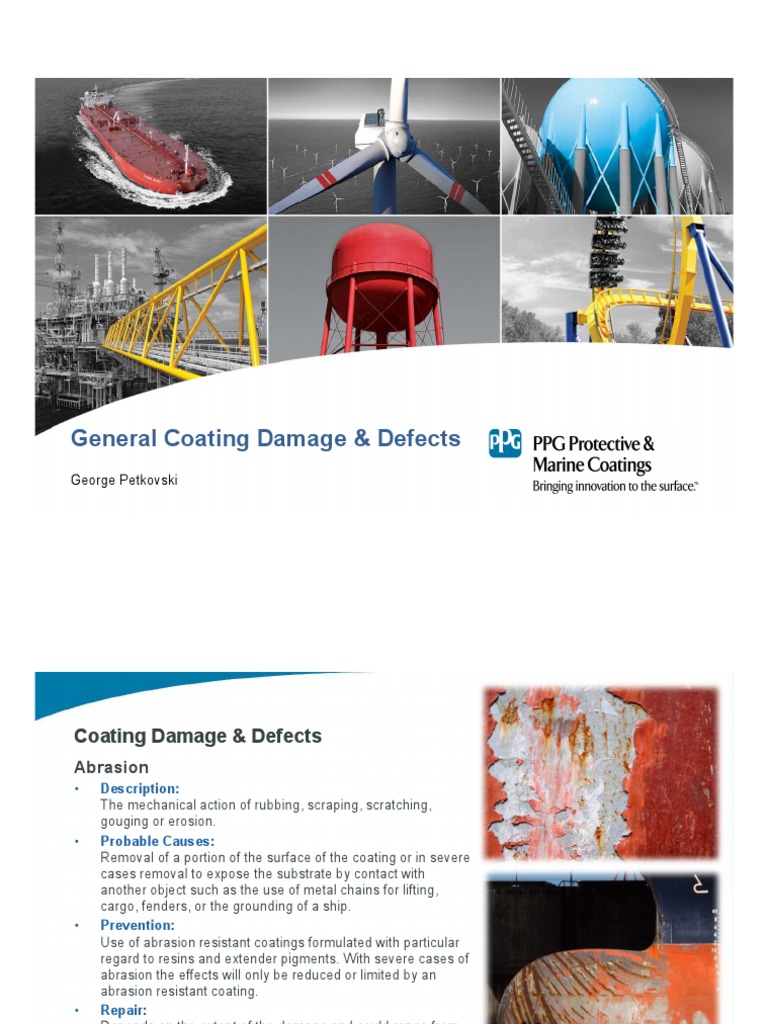 PAINT Coating Damage and Defects PDF Paint Rust