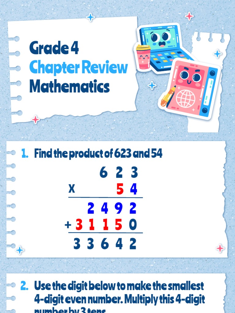 Review CH 3 & 4 - Grade 4 | PDF