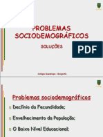 Problemas sociodemográficos e soluções para o declínio da fecundidade e envelhecimento