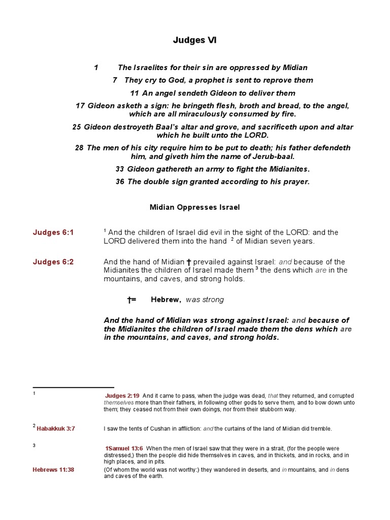 Judges 06a PDF Old Testament Books Books Of The Hebrew Bible