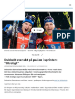 Dubbelt Svenskt På Pallen I Sprinten: "Otroligt" - SVT Sport