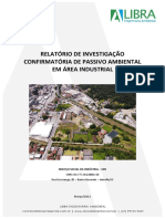 Relatório de Investigação Confirmatória de Passivo Ambiental Em Área Industrial EIV Instituição de Ensino Do Serviço Social Da Indústria Sesi