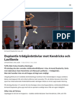 Duplantis Trädgårdstävlar Mot Kendricks Och Lavillenie - SVT Sport