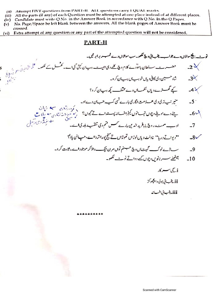 Punjabi Mock Test | PDF