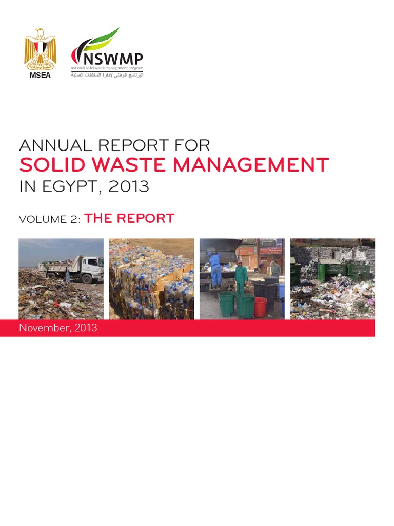 Egypt Solid Waste Management Report 2013 | PDF | Waste Management | Waste