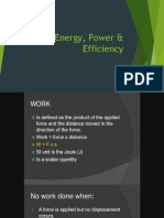 Work, Energy, Power & Efficiency 1