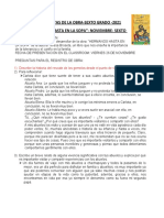 Preguntas de La Obra-Sexto Grado - 2021 "Hermanos Hasta en La Sopa"-Noviembre - Sexto