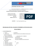 Análisis e interpretación de estados financieros