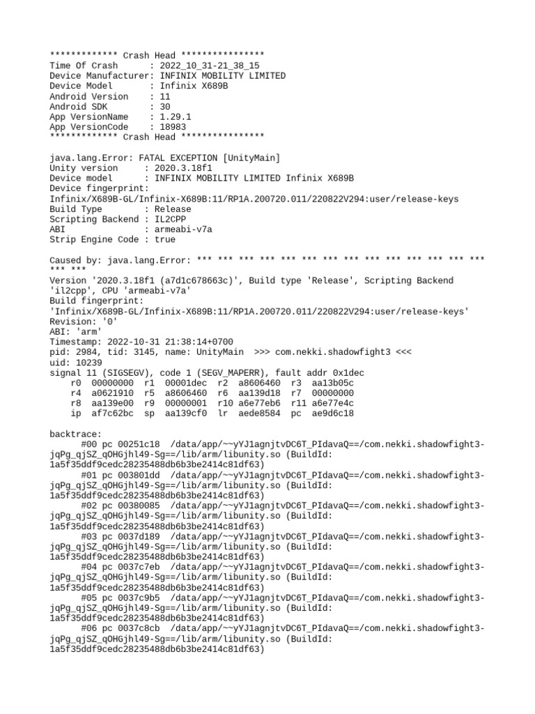 Mod Menu Crash 2022 10 31-21 38 15 | PDF | Mobile Software | Computing