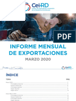 Informe Mensual de Exportaciones, Marzo 2020