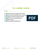 Reasons for a Safety Review