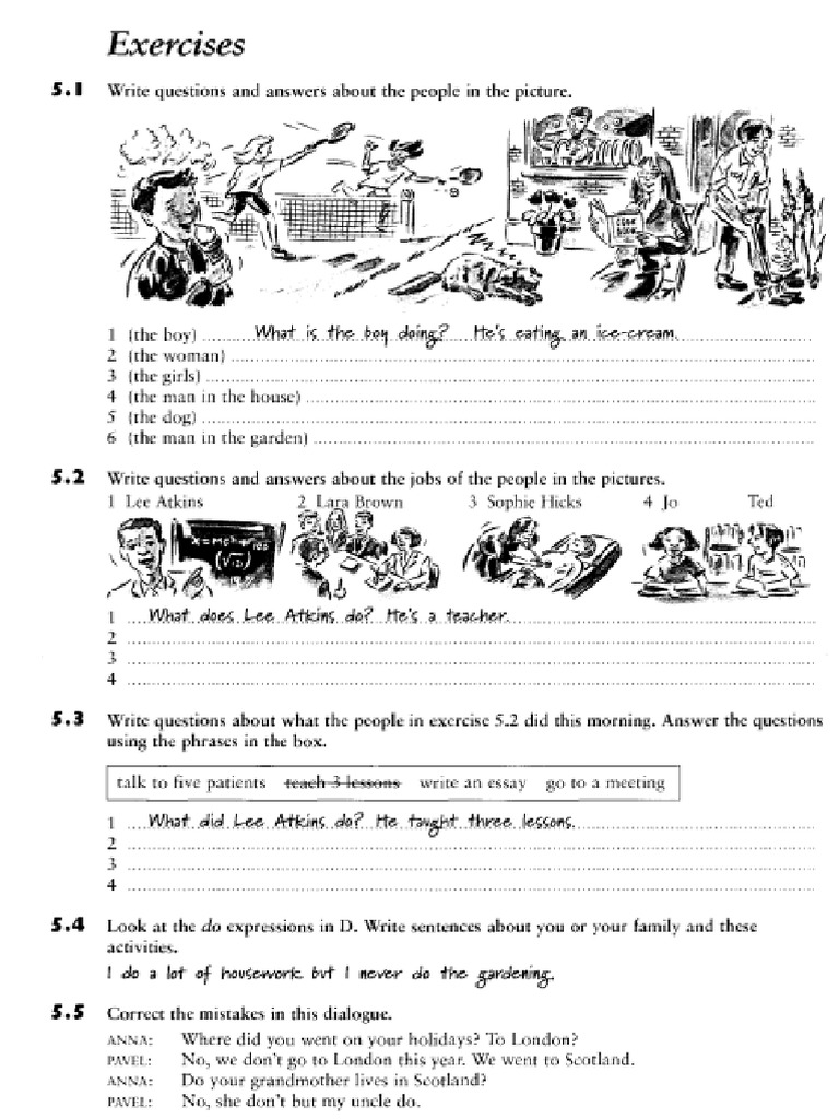 Do Did Done Worksheet | PDF