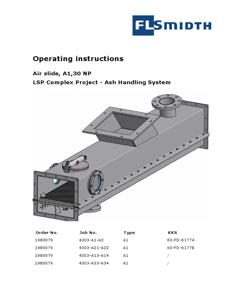 Operating Instructions: Air Slide, A1,30 NP LSP Complex Project - Ash ...