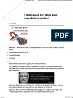 Appliquez Les Techniques de Platon Pour Réussir Vos Présentations Orales !