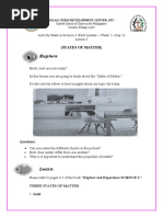 States of Matter for Grade 3 | PDF | Liquids | Gases