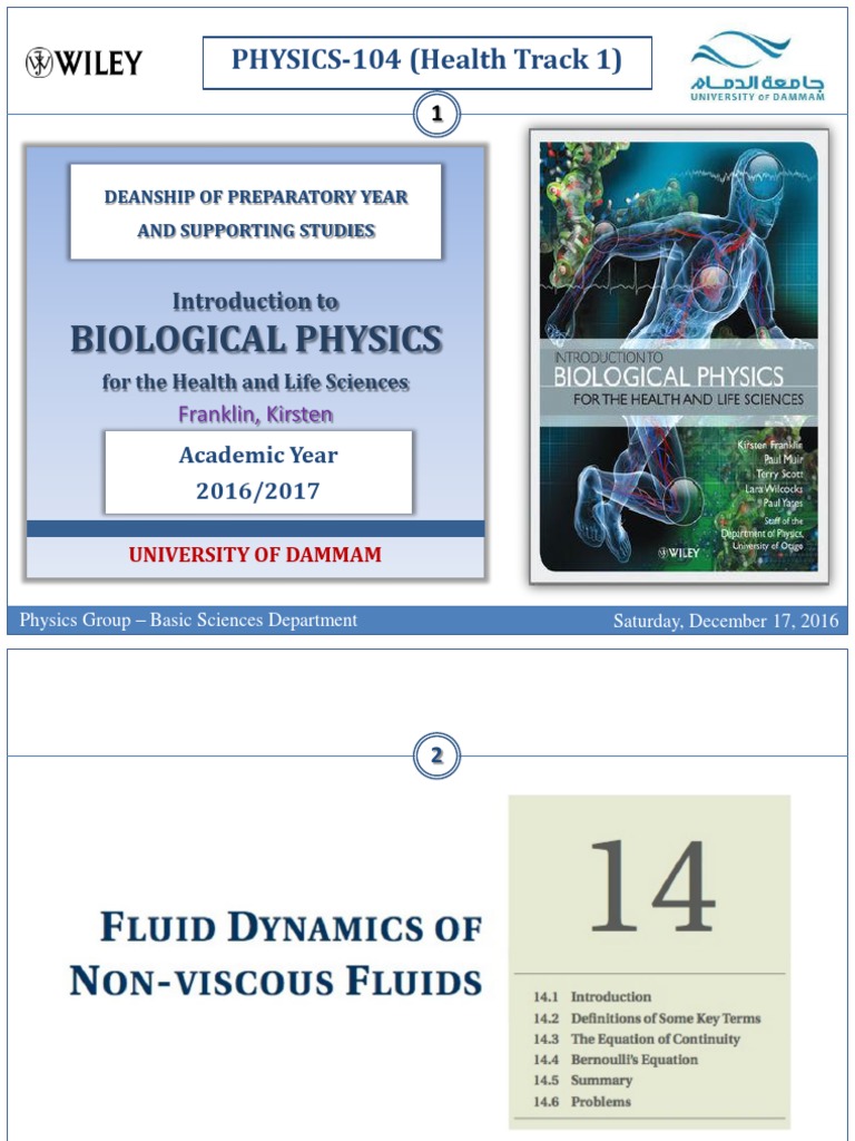 Chapter14 NonViscous Fluids 2017HT1 PDF Fluid Dynamics Pressure