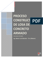 Proceso Constructivo de Losa de Concreto