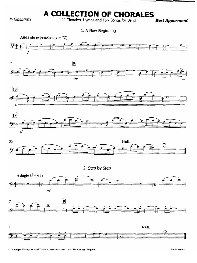 Euphonium in B Bassschlüssel PDF