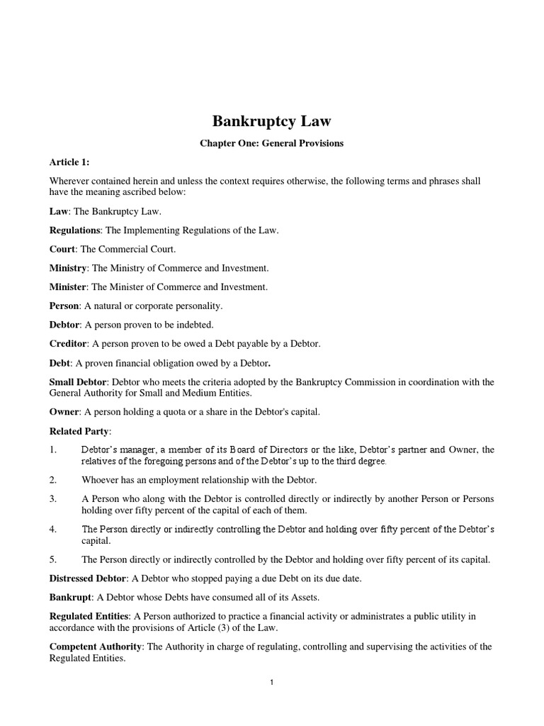 Bankruptcy Law | Download Free PDF | Bankruptcy | Judgment (Law)