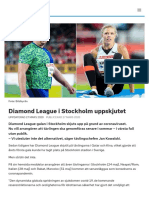 Diamond League I Stockholm Uppskjutet - SVT Sport