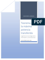 Teorema de La Maxima Potencia Transferida