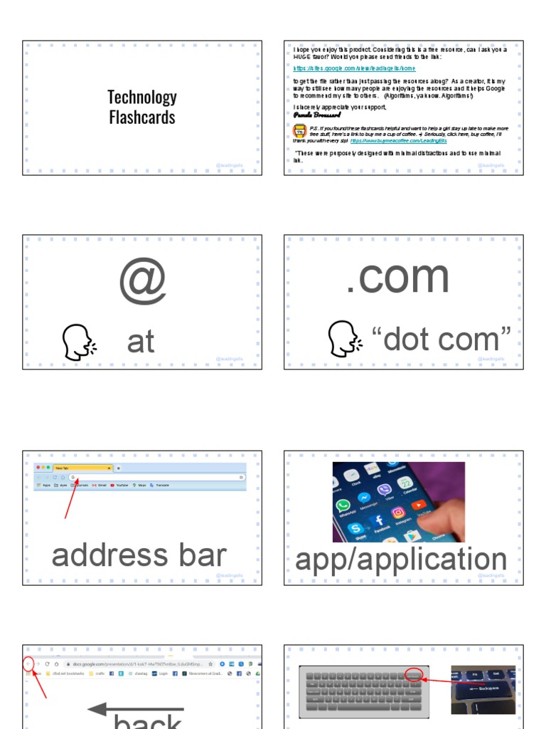 PDF Tech Flashcards by LeadingElls Download Free PDF Chromebook