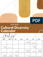 Cultural Diversity Calendar 2021-2022 - Horizontal Version 2