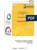 PROGRAMA NACIONAL DE FORMACIÓN AVANZADA EDUCACIÓN ESPECIAL (Versión Final 5-2018)
